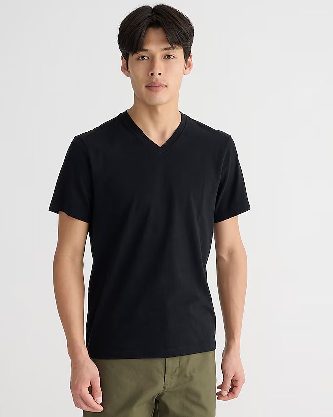 Slim sueded cotton V-neck T-shirt | J.Crew US