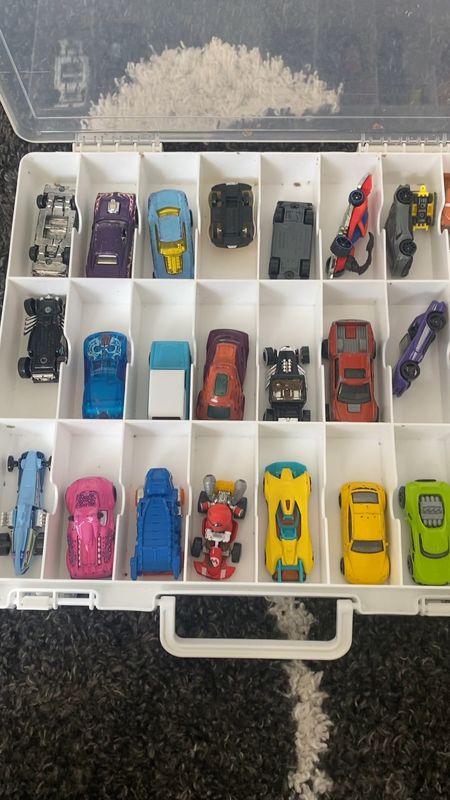 If you’re kids are like mine and have a ton of cars, you need this car organizing case 🏎️  Helps keep them from being all over the place 👍🏼 It’s double sided and a few of the slots can be adjusted. 

Toddler toys, preschool age toys, hot wheels, hot wheels car case, car organizer, kids toys, gift ideas for kids

#LTKkids #LTKfindsunder50 #LTKfamily