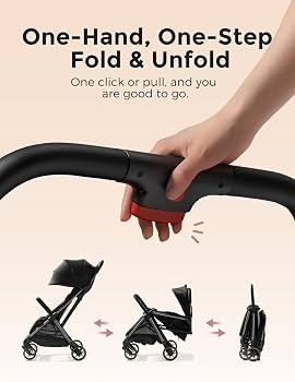 Momcozy ClickGo Lightweight Stroller, Compact Travel Stroller for Airplane with One-Click Fold, B... | Amazon (US)