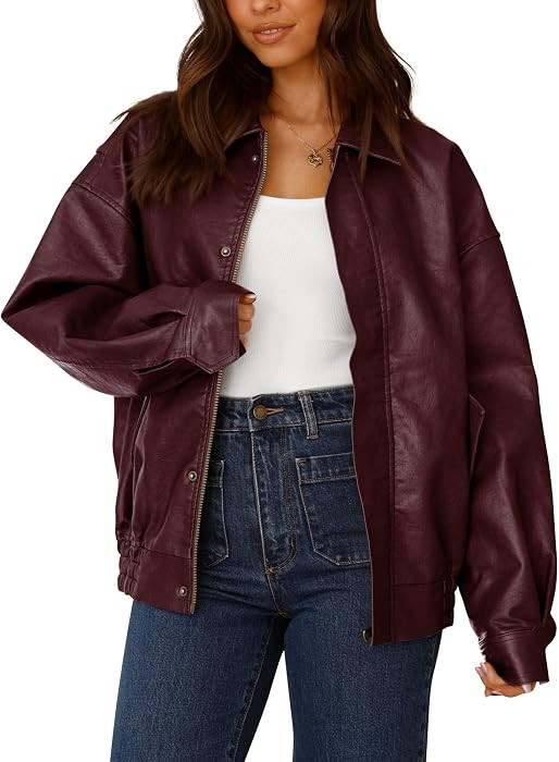 PRETTYGARDEN Women's Faux Leather Motorcycle Jackets | Amazon (US)