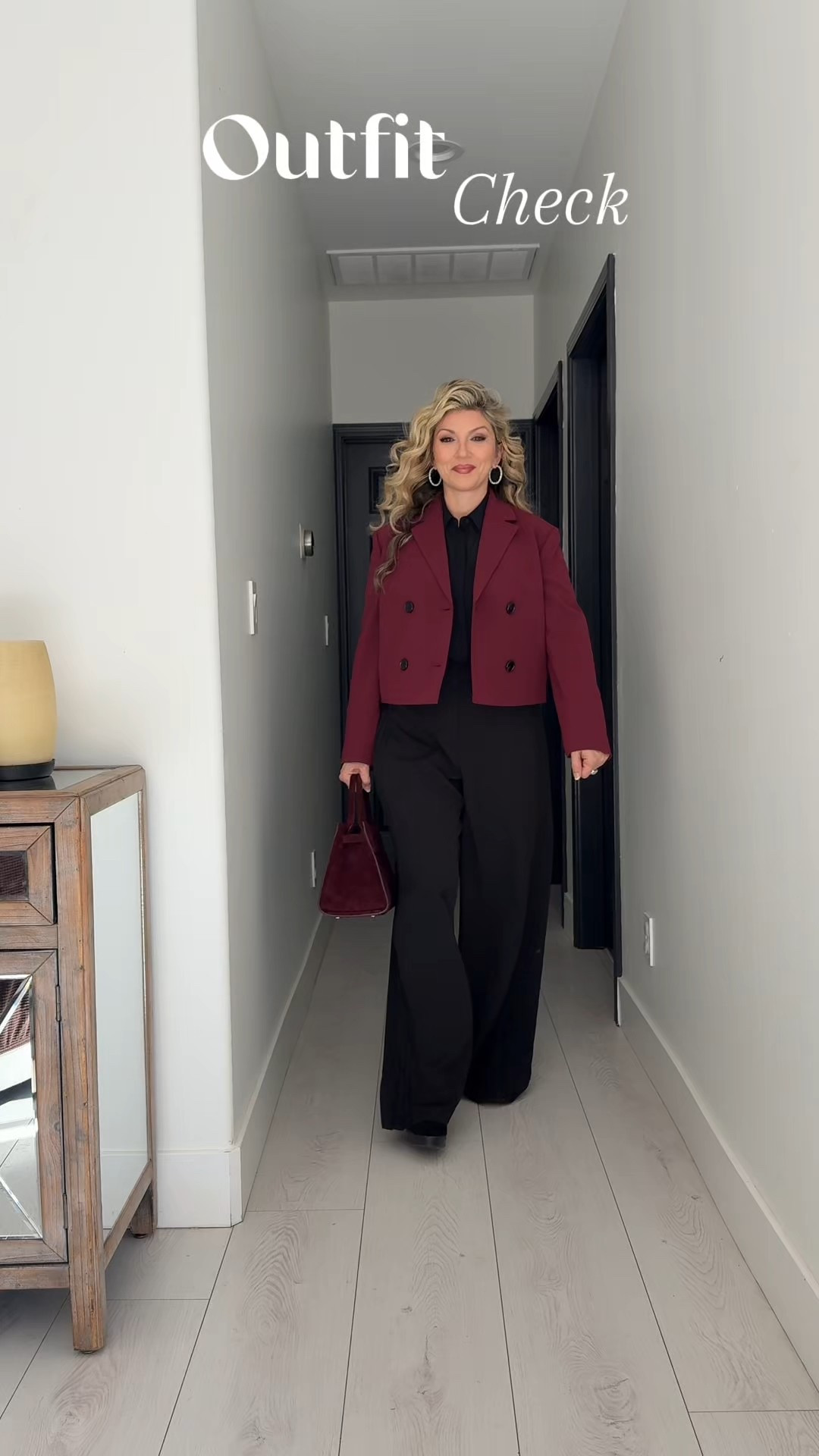 Fall Fashion at its best with this gorgeous burgundy blazer! Also these pants look and feel like designer, but they’re an affordable staple piece. Check out the pleats on the sides 😍 

#LTKHoliday #LTKWorkwear #LTKMidsize