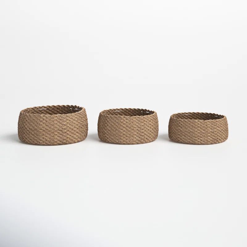 Sabbia Seagrass Basket - Set of 3 (Set of 3) | Wayfair North America
