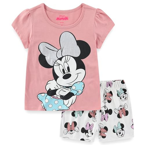 Disney Minnie Mouse Girls Short Sleeve T-Shirt and Shorts Set for Toddlers and Big Kids | Amazon (US)
