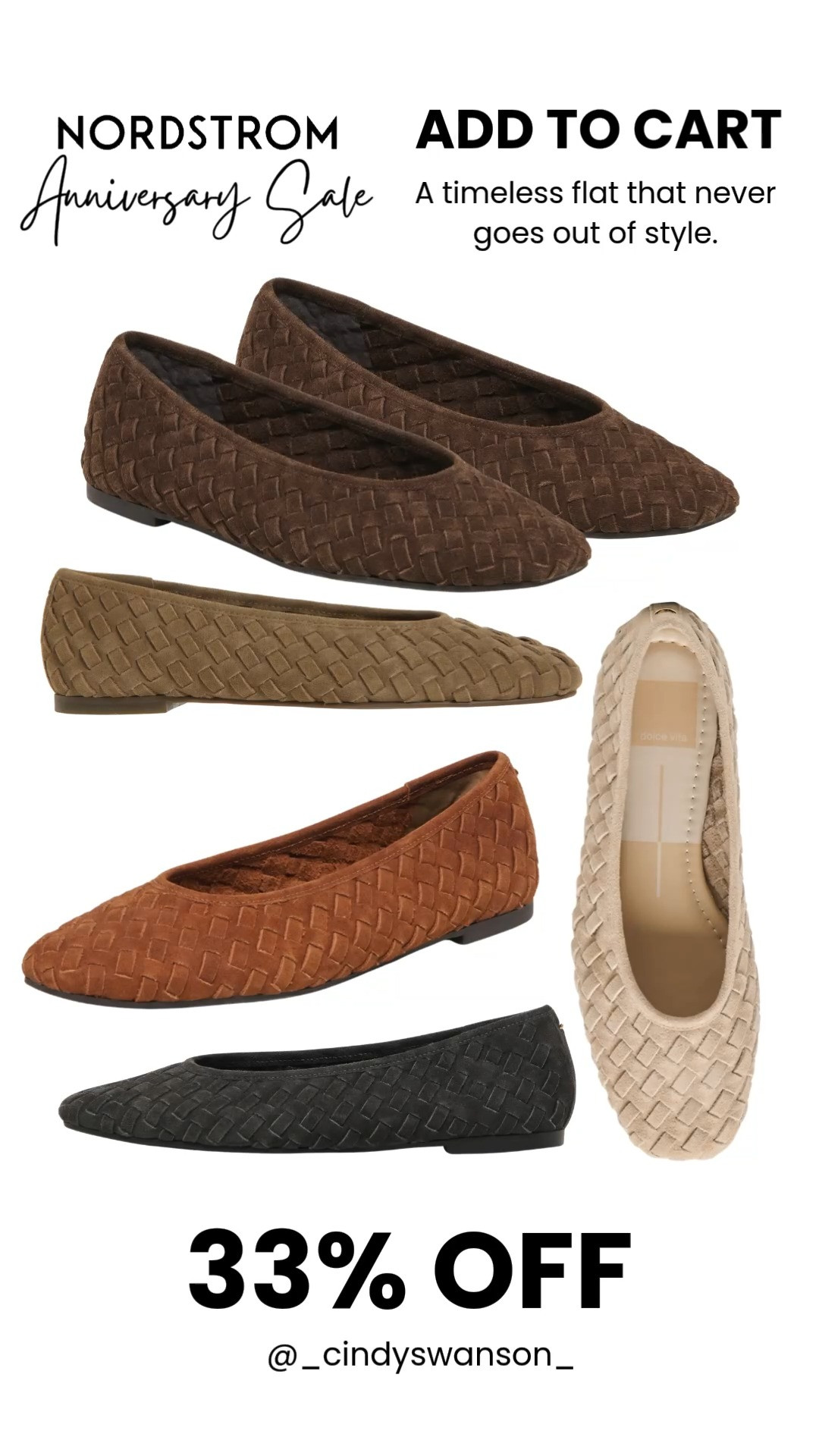 A timeless pair of flats is always worth adding to your wardrobe!

These woven suede flats are effortlessly chic, incredibly versatile, and easy to style with everything from denim to dresses. 

At 33% off during the Nordstrom Anniversary Sale, they're a classic you'll wear season after season.

💡 LTK MADE EASY
❤️ Heart = Support my posts!
🔖 Save = Get sale & restock alerts
📋 Lists = Keep favorites organized
📲 Share = Send lists and products to a friend. Hello, Christmas List!
💬 Comment = Ask me anything about these finds. :-) 

 #LTKootd #LTKOver40 #LTKSaleAlert