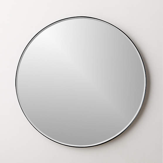 Infinity Silver Round Wall Mirror 36" + Reviews | CB2 | CB2