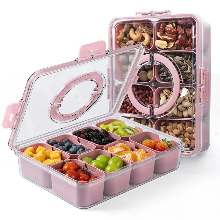 COOK WITH COLOR Snackle Box for Kids Lunch Box and Snack Container, Rose | Walmart (US)