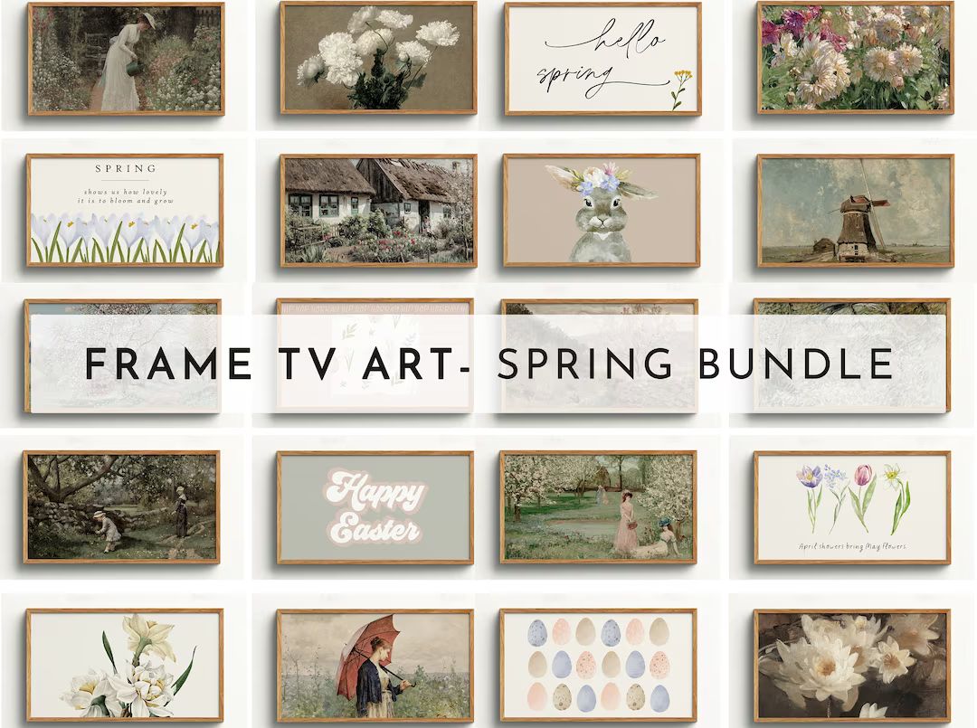 Samsung Frame TV Art Set Spring Mega Bundle - 80 files included! Spring Frame TV Art | Frame TV A... | Etsy (US)