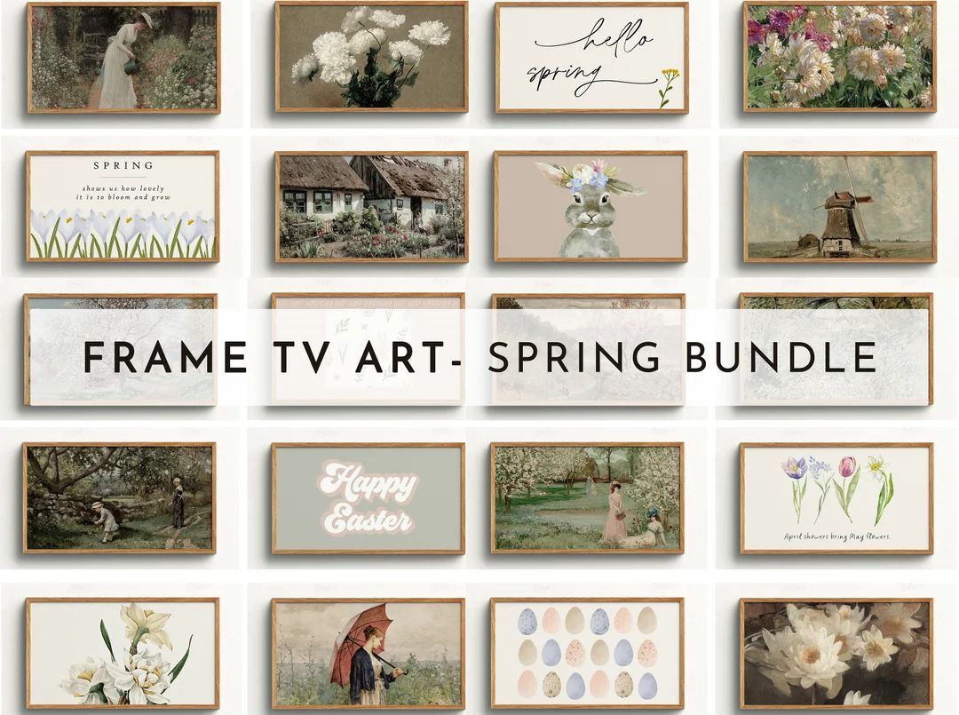 Samsung Frame TV Art Set Spring Mega Bundle - 80 files included! Spring Frame TV Art | Frame TV A... | Etsy (US)