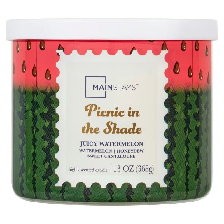 Mainstays 3-Wick Wrapped Picnic in the Shade Scented Candle, 13 oz - Walmart.com | Walmart (US)