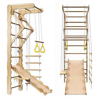 Quentar Ladder Wall Gym, Indoor Kids Pikler Triangle Set Foldable Wooden Toddler Climbing Toys, Ladder Climbing Gym | The Home Depot