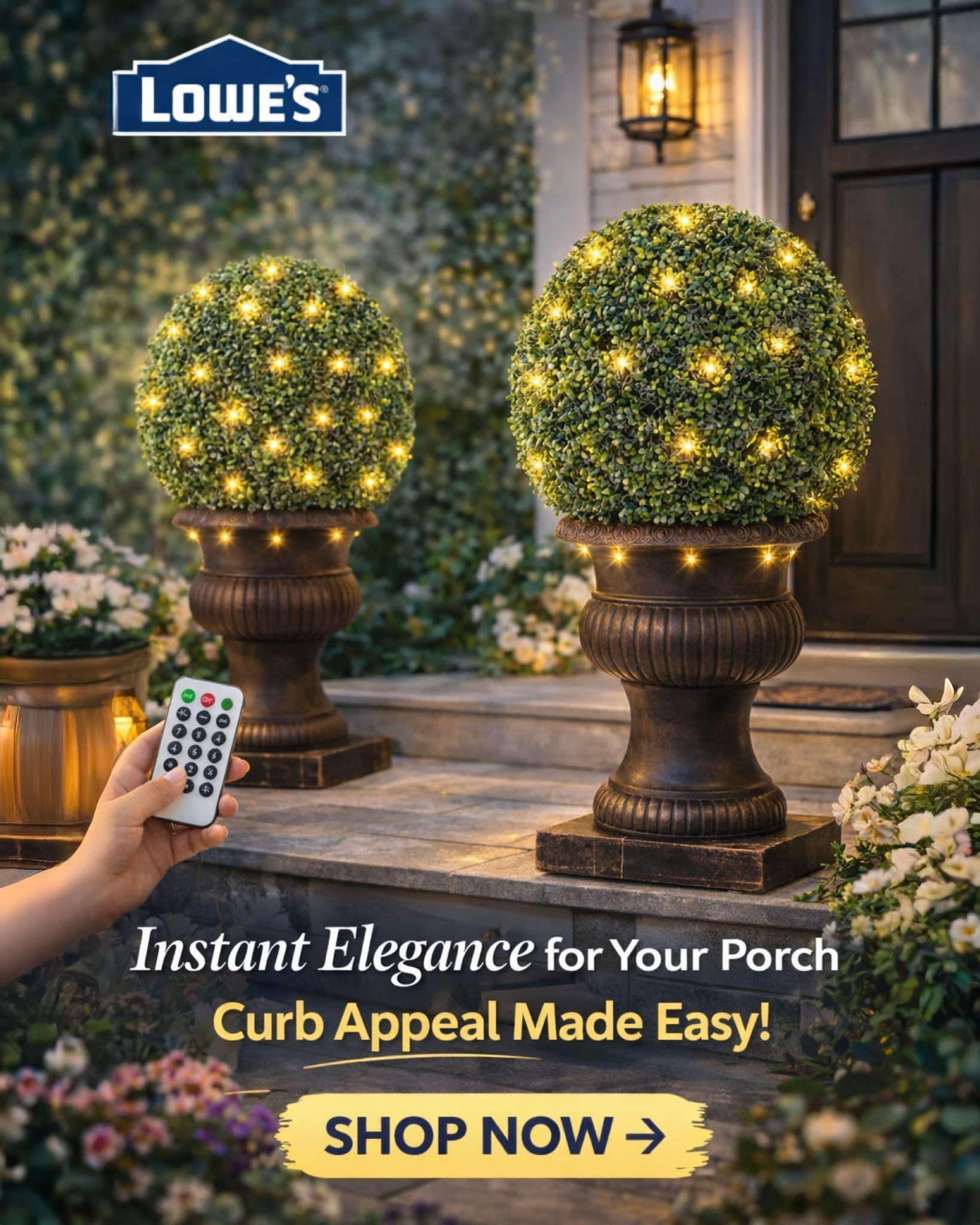 Obsessed with this porch decor idea ✨
Lighted topiary planters instantly add elegance and beautiful evening lighting.

#LTKHome #LTKSpringSale #LTKmomlife