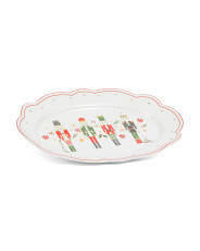 Porcelain Scalloped Soldier Oval Platter | Entertaining | Marshalls | Marshalls