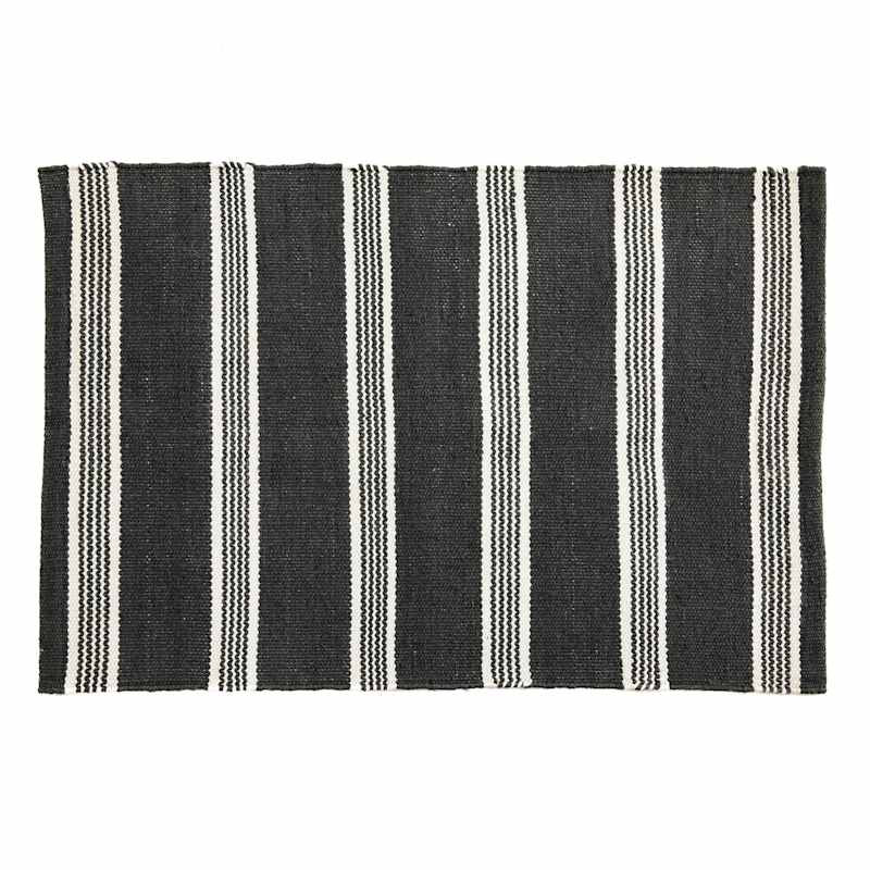 Grey & White Striped Layering Mat, 24x36 | At Home