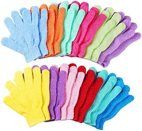 12 Pairs Exfoliating Shower Gloves,Double Sided Exfoliating Bath Gloves Deep Clean Dead Skin for Spa | Amazon (US)