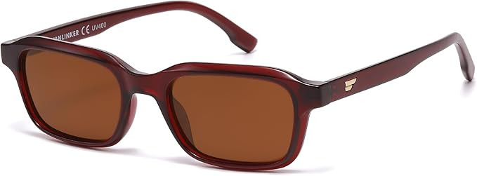 VANLINKER Trendy Rectangle Polarized Sunglasses for Women Men Small Retro Thin Slim Square Shades... | Amazon (US)