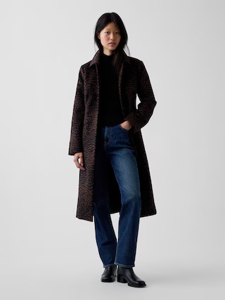 Wool-Blend Leopard Coat | Gap (US)