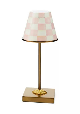 MacKenzie-Childs Rosy Check® LED Rechargeable Cafe Table Lamp | Belk