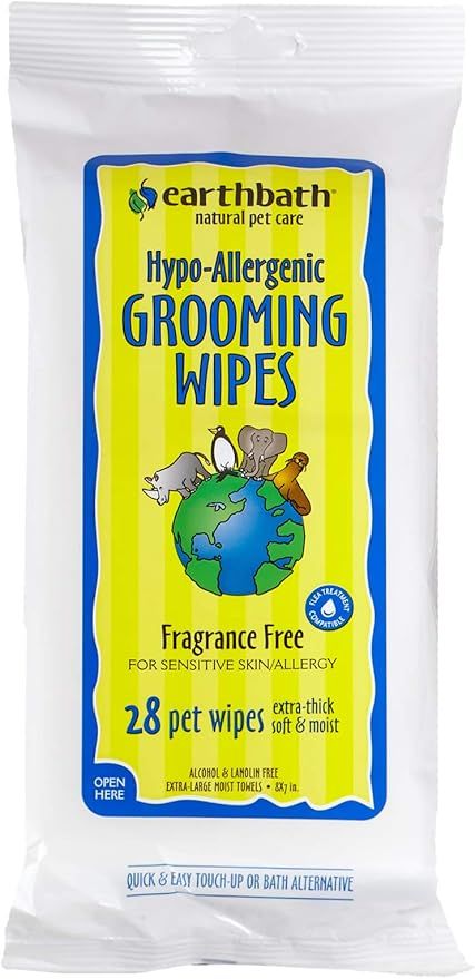 BUY NOW DIRECT Earth Bath Hypo - allergenic Grooming Wipes Travel Pack 28ct | Amazon (US)