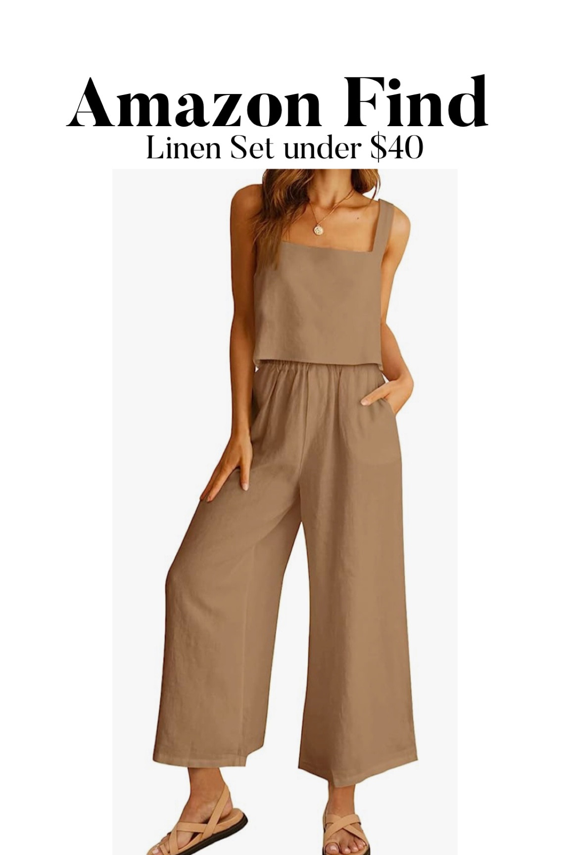 Amazon linen set, vacation style, summer fashion.

#LTKunder50 #LTKstyletip #LTKtravel