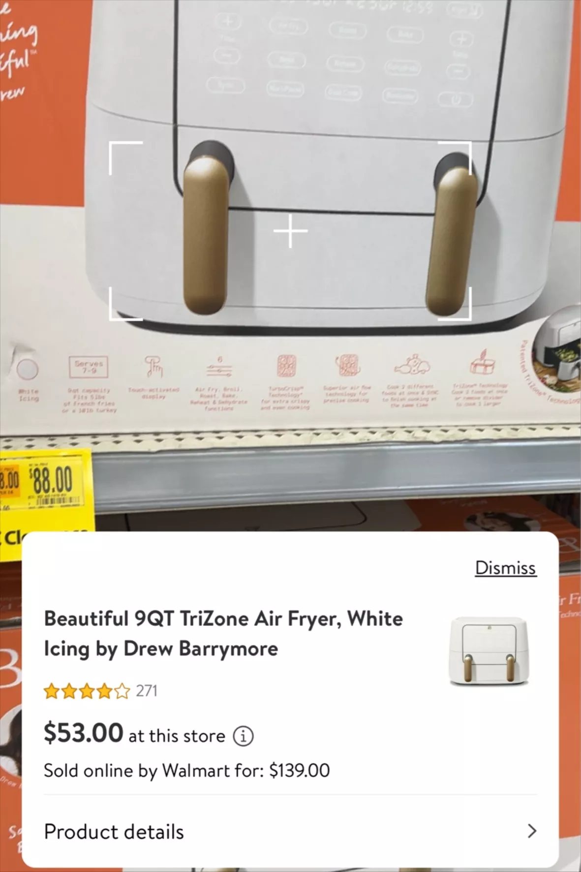 Beautiful 9qt Trizone Air Fryer White Icing by Drew Barrymore