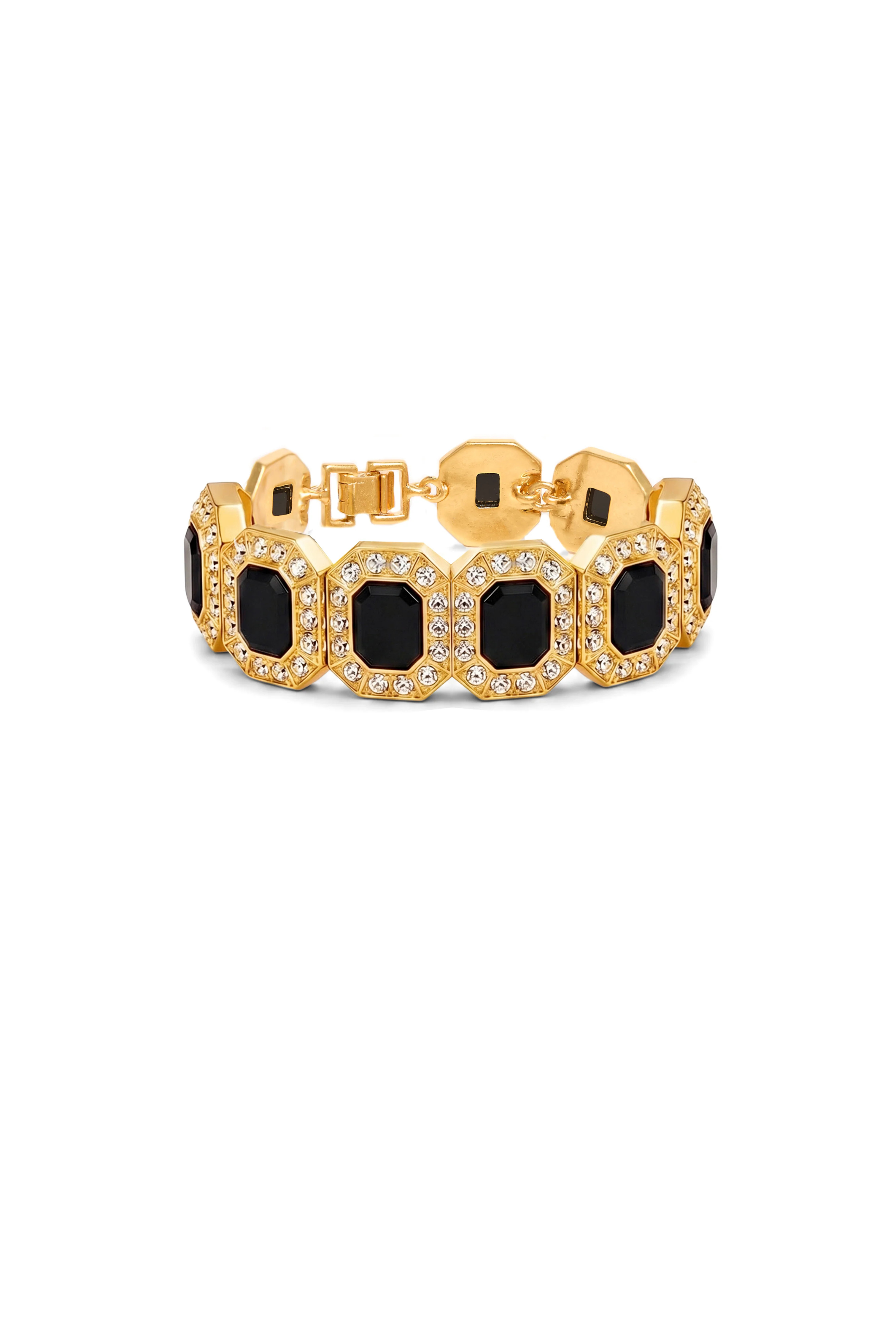 Luxury Stone Bracelet (Onyx Gold) | Holland Cooper