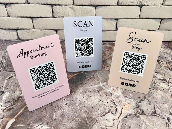 Mini QR Code Social Media Sign Facebook Instagram Business Sign Payment Sign Appointment | Etsy (US)