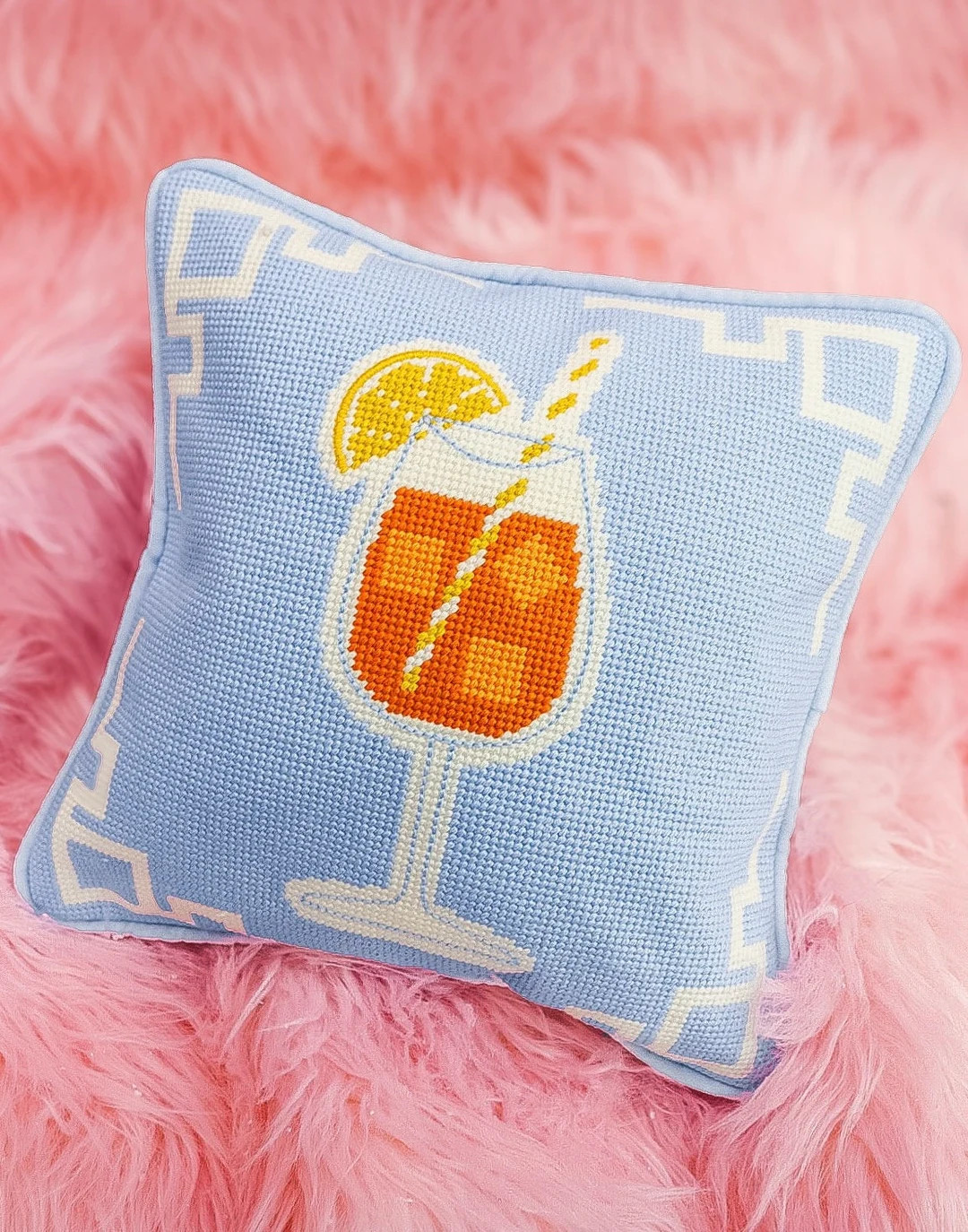 Spritz O'clock Needlepoint Pillow - Etsy | Etsy (US)