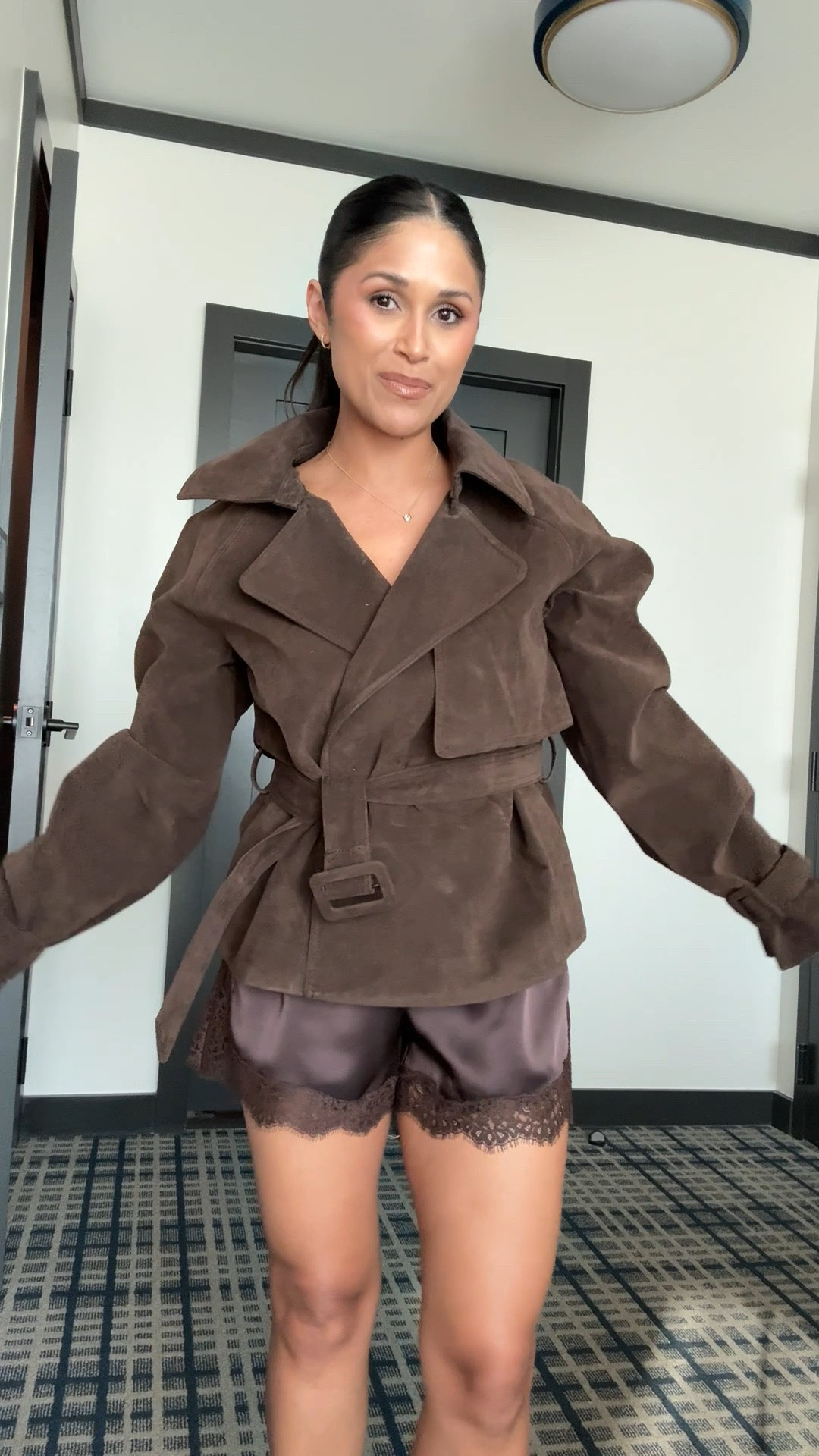 My suede jacket from @abercrombie is currently on sale and it comes in more colors! Take an extra 15% off with code: LONGWEEKEND

Take 20% OFF my @Gigi New York bag with code: HAUTE20

#LTKgrwm #LTKootd