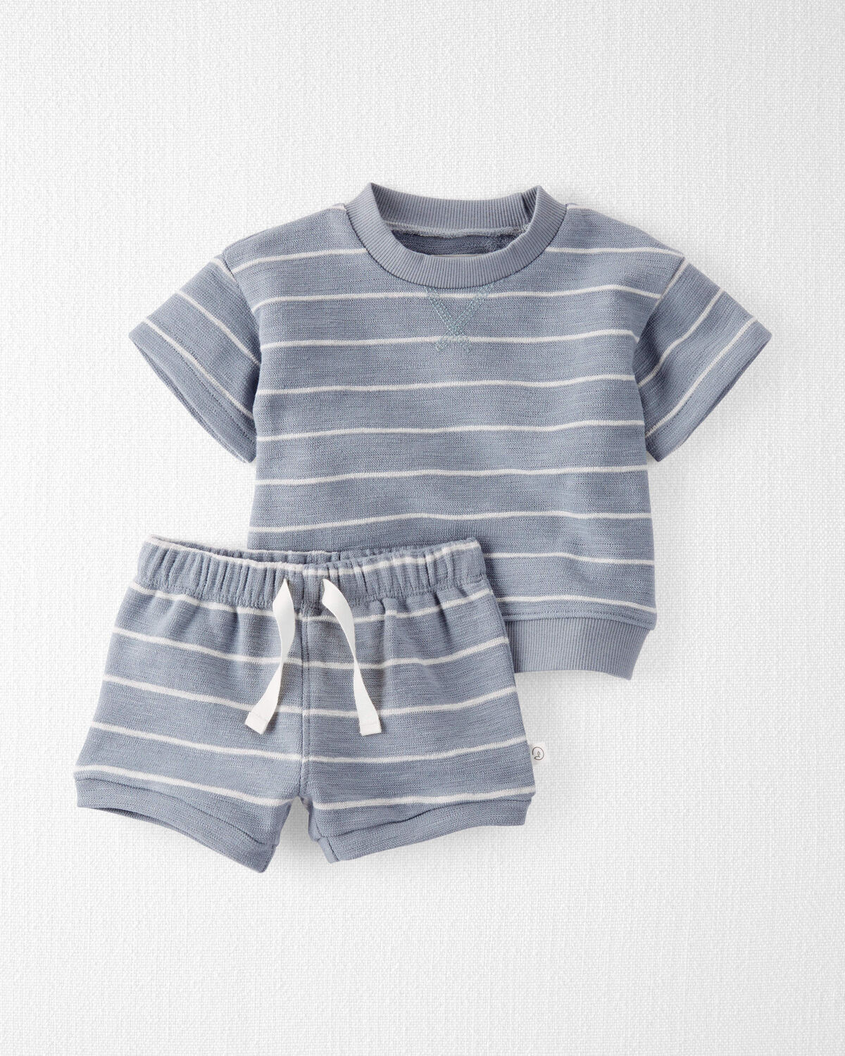 Blue Stripe Baby Organic Cotton Blue Striped 2-Piece Set | carters.com | Carter's