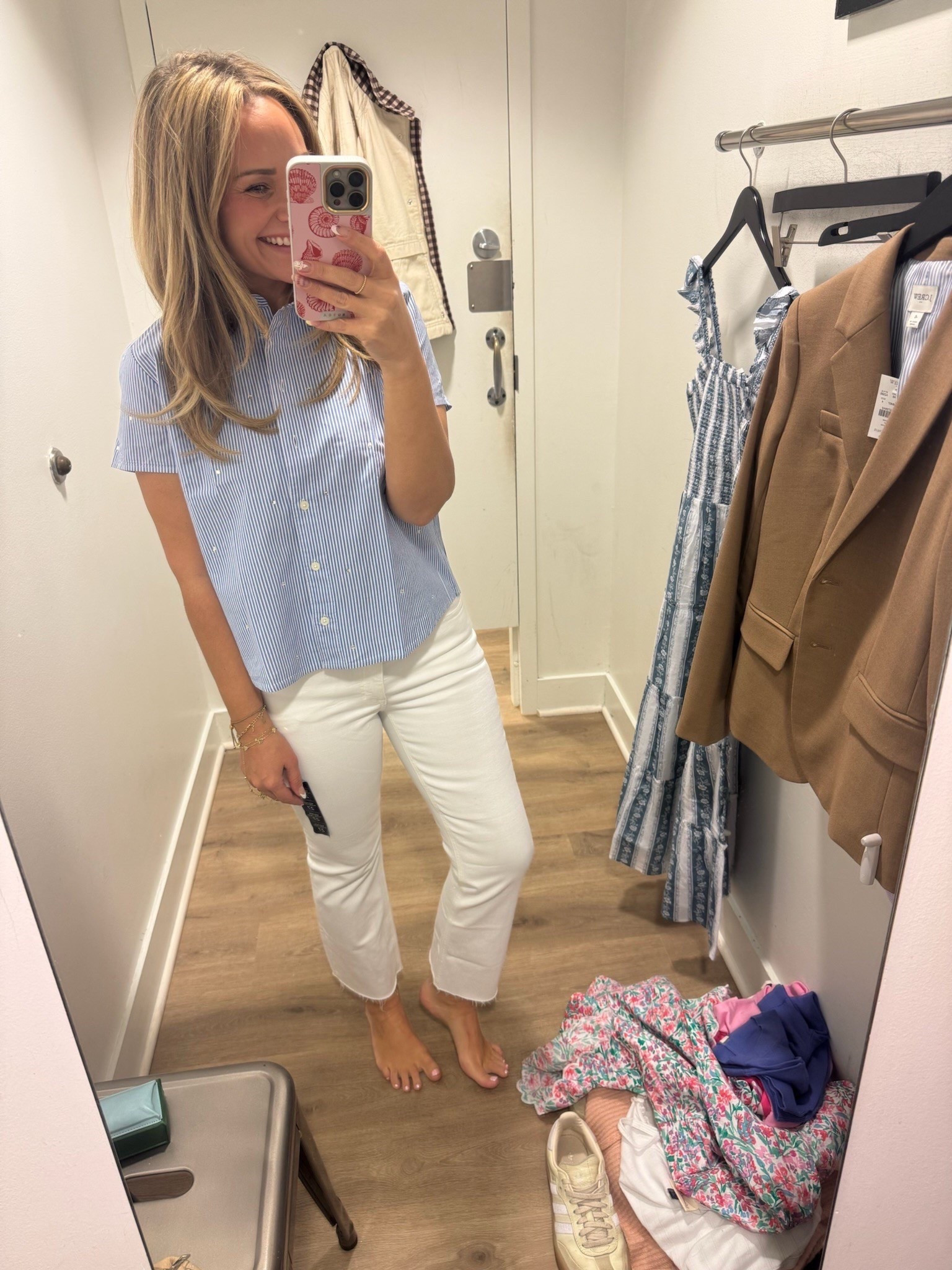 Loving these  J. Crew Factory finds!🙌🏼 button up is 50% off  today and flare crop jeans are 70% off!😍✨

j. crew factory, sale, sale alert, sale finds, dress, spring style, coastal granddaughter aesthetic, coastal grandma aesthetic, blazer, white jeans, white denim, jean vest, belt, petite fashion, Claire Tammaro 

#LTKStyleTip #LTKSaleAlert #LTKFindsUnder50