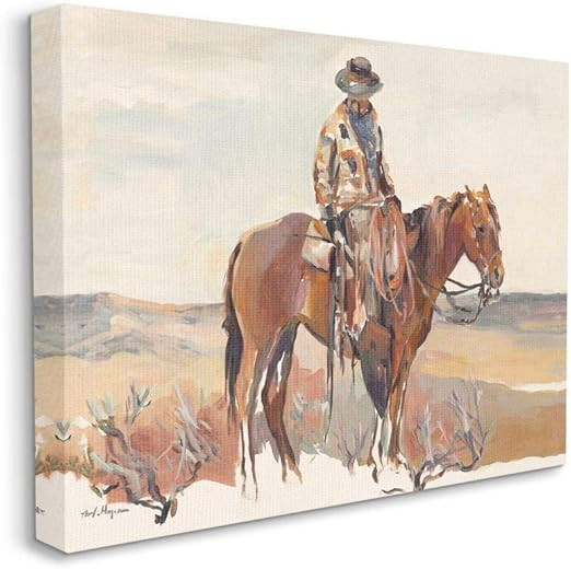 Stupell Industries Cowboy Fields and Farm Western Painting, Design by Marilyn Hageman Wall Art, 1... | Amazon (US)