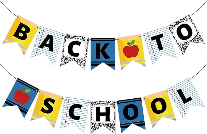 2 Pcs Back to School Banner Decorations First Day of School Decor 2 Pack 10 Feet Strings Welcome ... | Amazon (US)