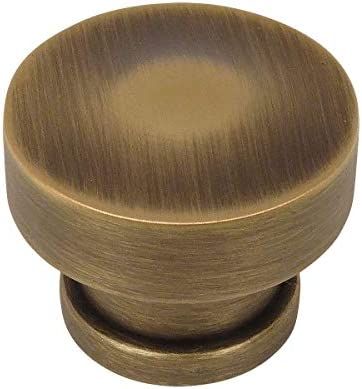 10 Pack - Cosmas 704BAB Brushed Antique Brass Round Contemporary Cabinet Hardware Knob - 1-1/4" D... | Amazon (US)