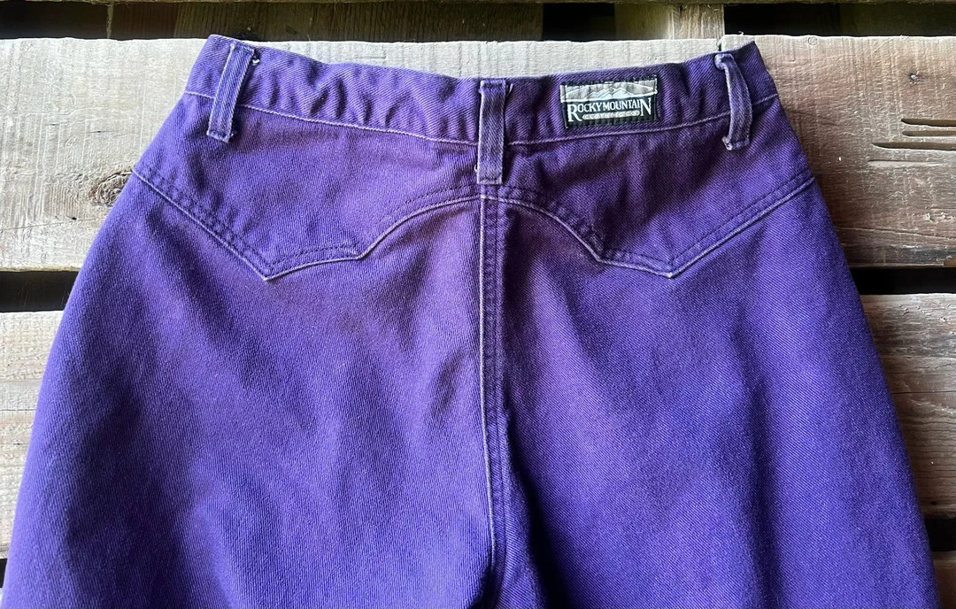 Vintage Rocky Mountain Purple Bareback Rodeo Jeans | Etsy (US)
