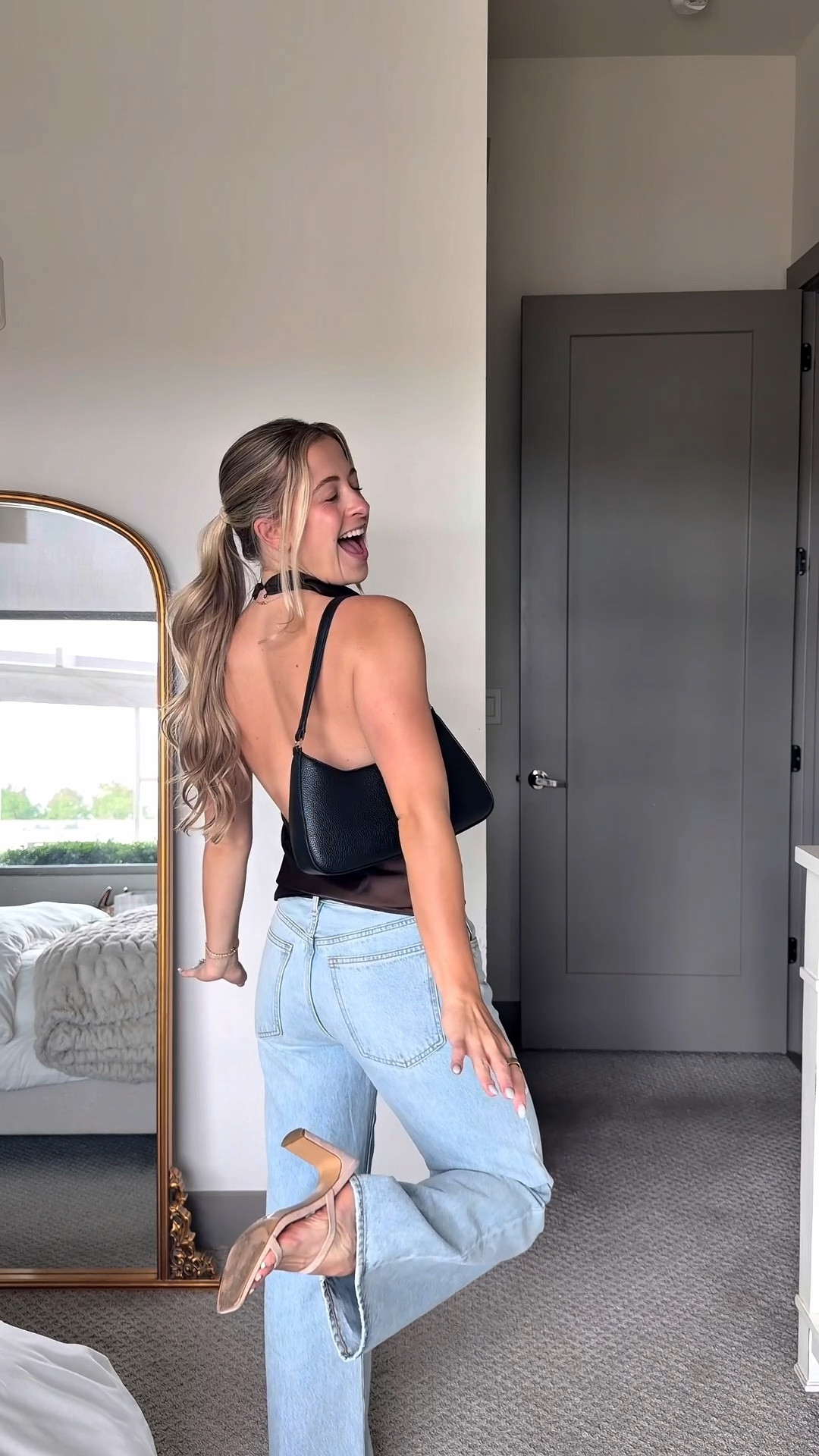 date night, girl dinner, simple outfit, casual cute ootd baby heels low rise jeans belt 

#LTKootd #LTKgrwm #LTKU