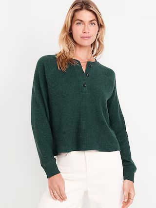 Cozy Thermal-Knit Henley | Old Navy (US)