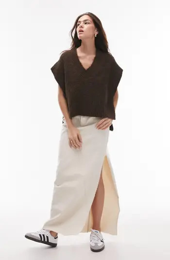 Topshop Fluffy Muscle Sleeve Sweater | Nordstrom | Nordstrom