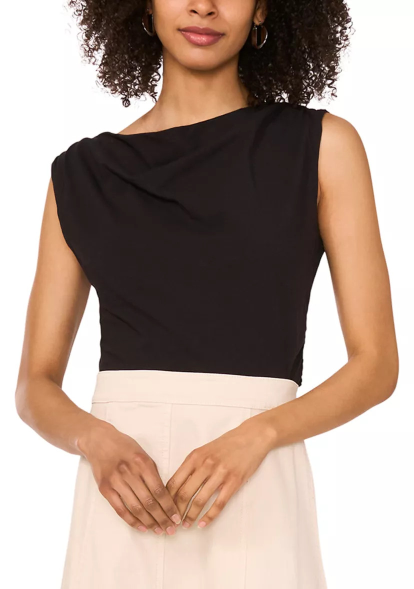 Women's Mock Neck Ruched Side Knit Top | Belk
