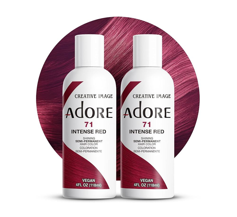Adore Semi Permanent Hair Color - Vegan and Cruelty-Free Red Hair Dye - 4 Fl Oz - 071 Intense Red... | Amazon (US)