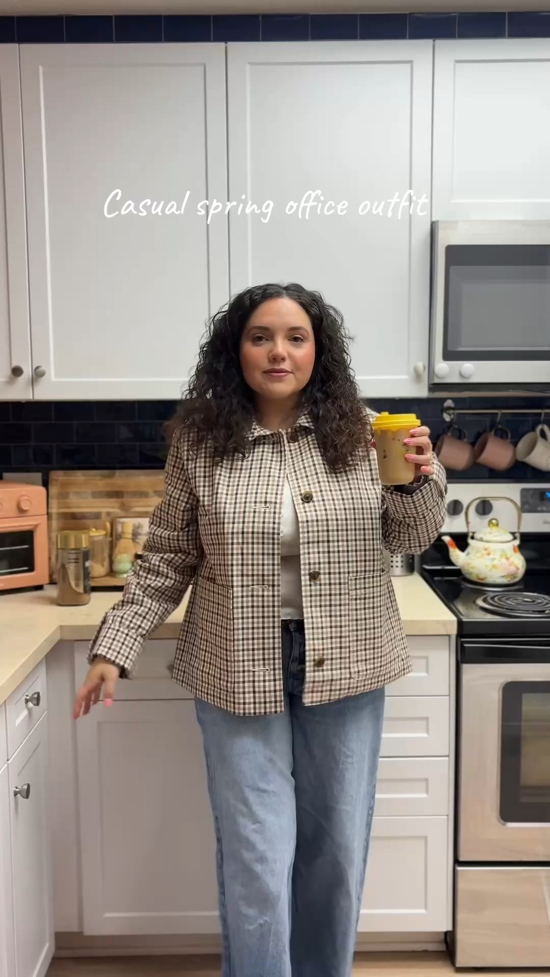 Casual spring ootd 
The most gorgeous A-Line short trench coat size Large

#LTKMidsize #LTKootd #LTKSeasonal