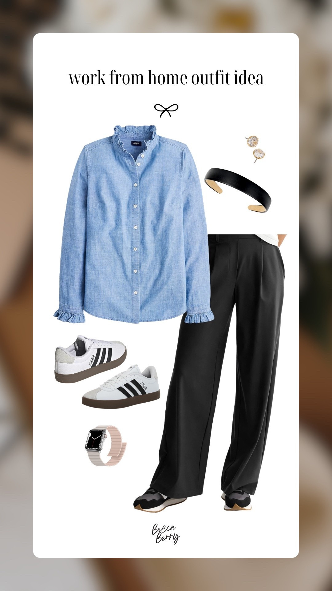 A chambray button-down instantly elevates wide-leg pants while keeping the overall look comfortable. Perfect for days filled with video calls and focused work blocks.

#LTKootd #LTKMidsize #LTKWorkwear