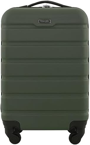 Wrangler 22" Hardside Spinner Carry-On Luggage, Olive | Amazon (US)