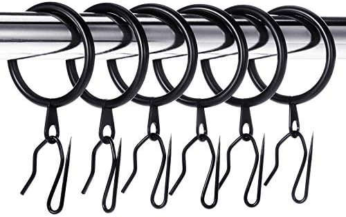 Hotop 30 Pcs Metal Drapery Curtain Rings 0.98/1.26/1.65 inch Interior Diameter and 30 Pcs Hanging... | Amazon (US)