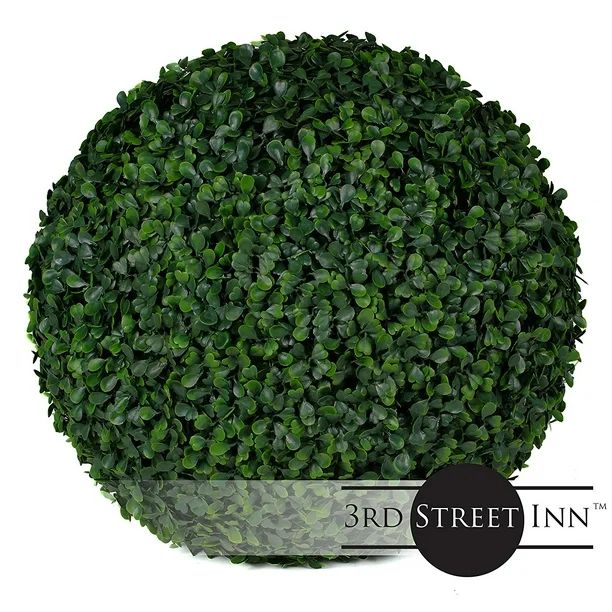3rd Street Inn Boxwood Topiary Ball - 15" Artificial Topiary Plant - Wedding Decor - Indoor/Outdo... | Walmart (US)