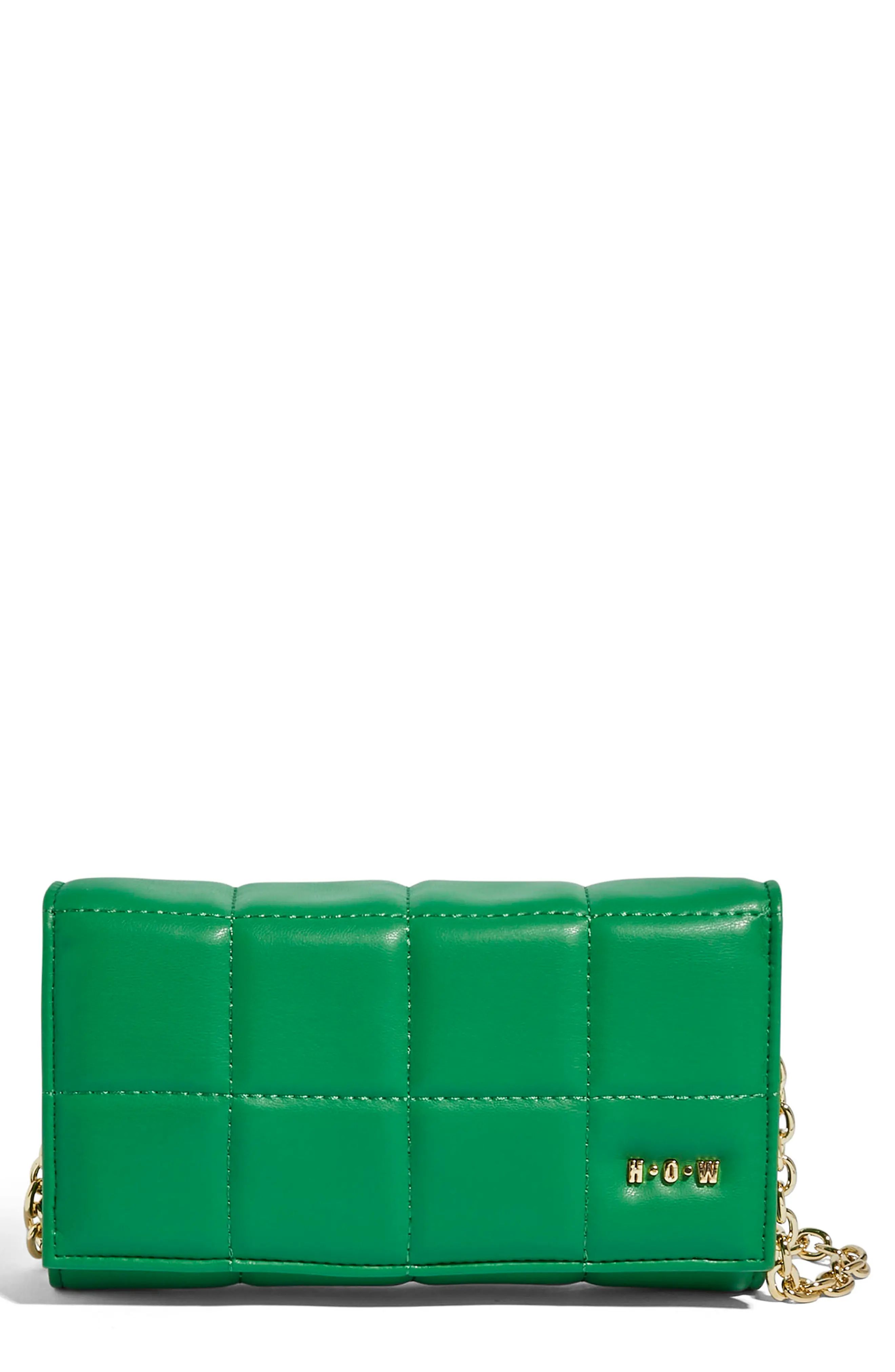 HOUSE OF WANT We Browse Vegan Leather Wallet Crossbody Bag in Green at Nordstrom | Nordstrom
