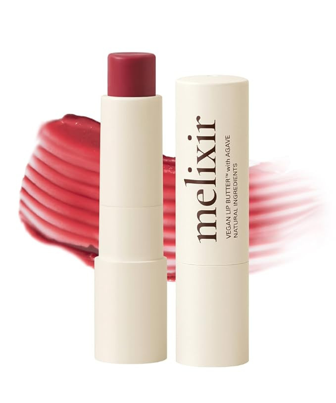 Melixir Vegan Lip Butter (12 Colors), Hydrating Tinted Lip Balm Stick, Bee-Free, Petrolatum-Free,... | Amazon (US)
