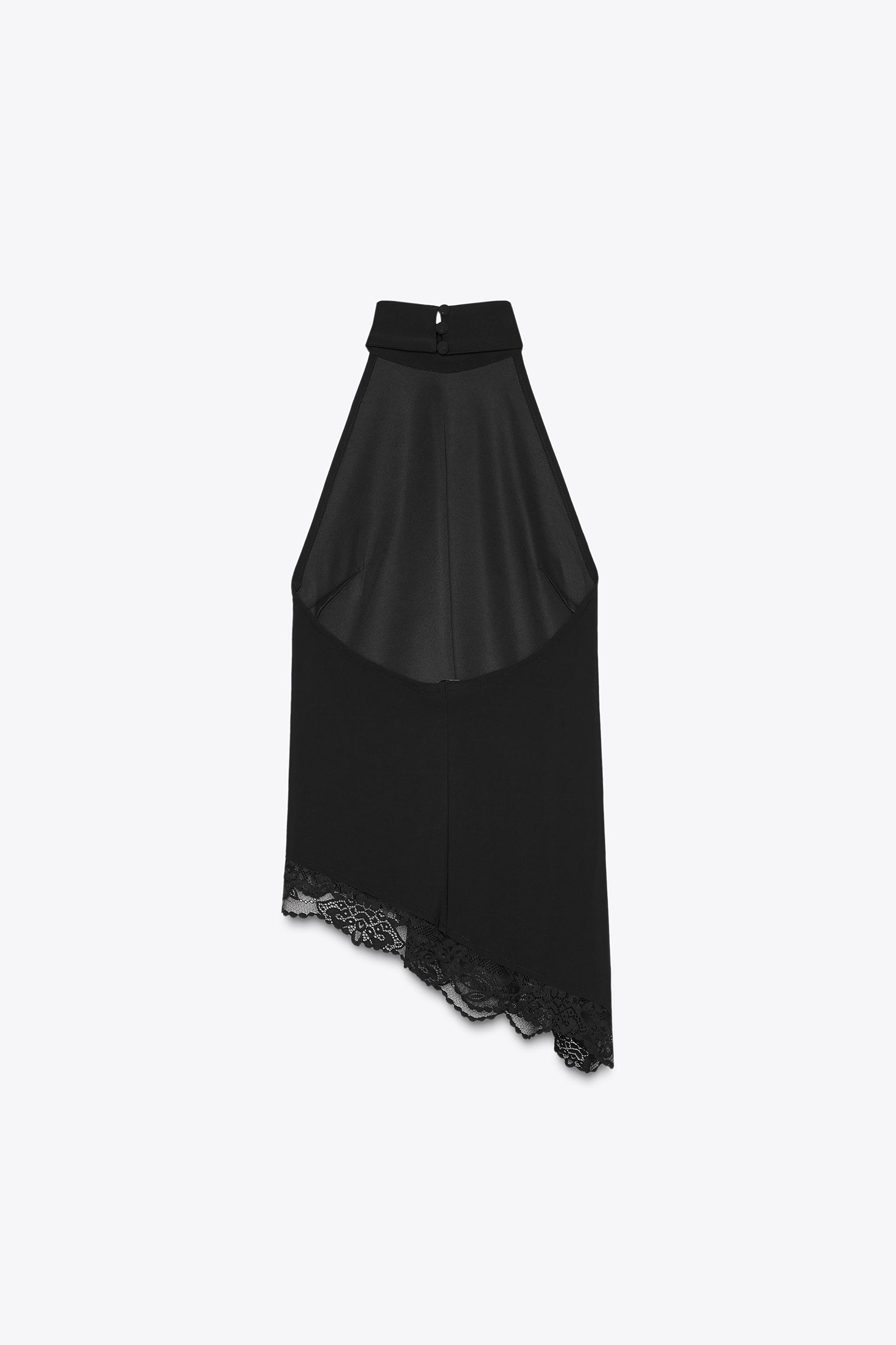 LACE HALTER TOP | Zara US