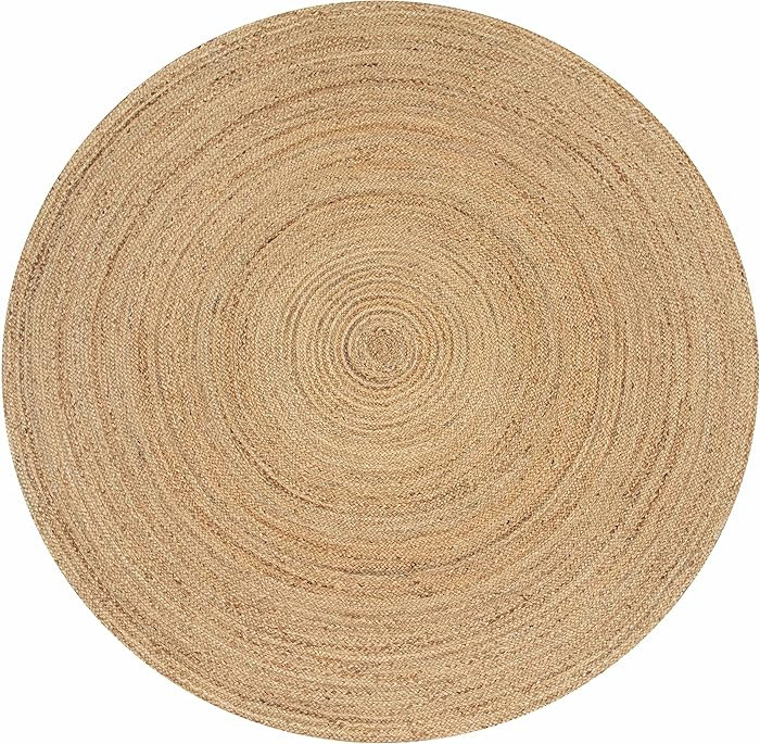 Rug Area Rugs Natural Jute 4' Round for Livingroom Bedroom Washable Reversible RagRug Braided Car... | Amazon (CA)