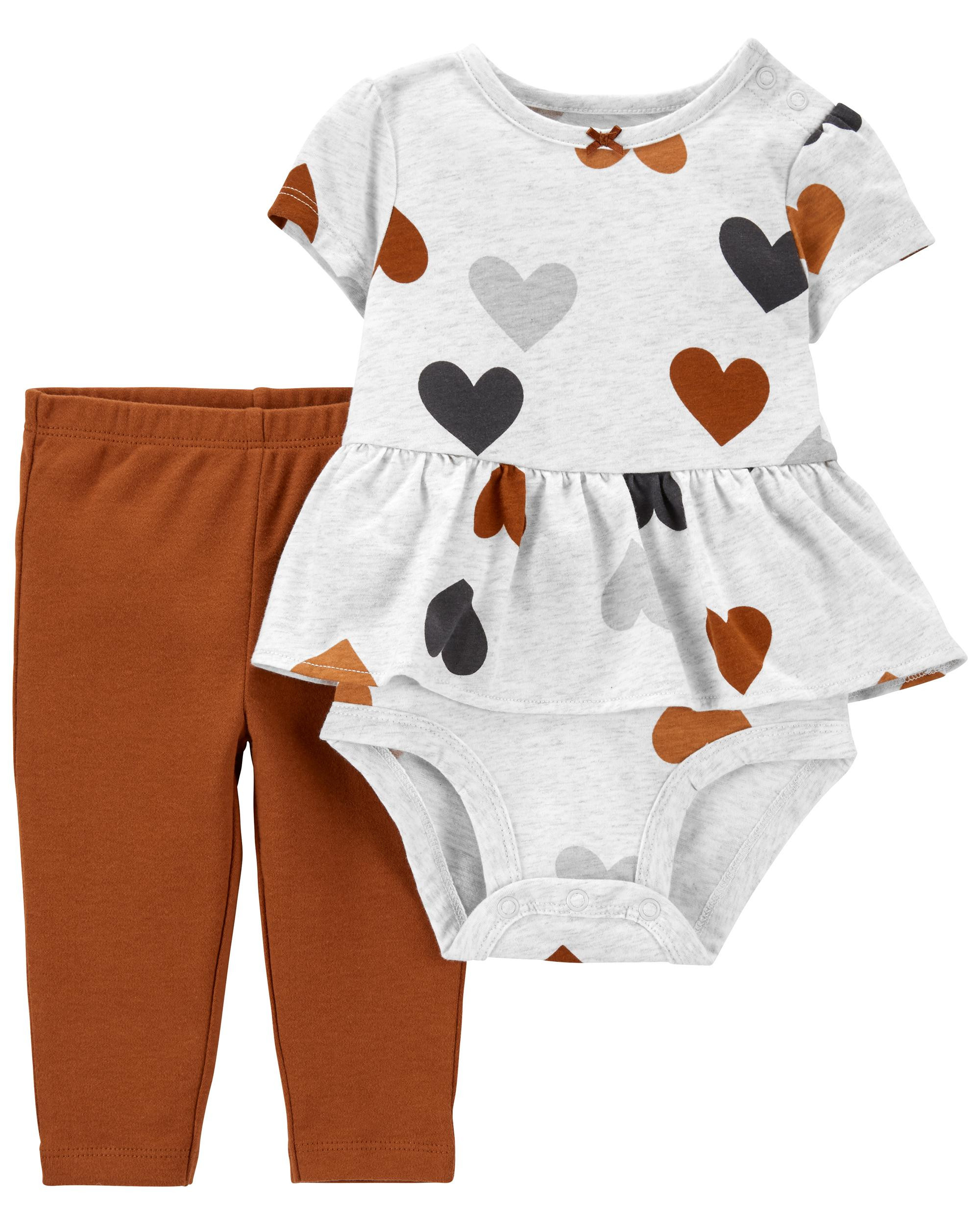 2-Piece Heart Peplum Bodysuit Pant Set | Carter's
