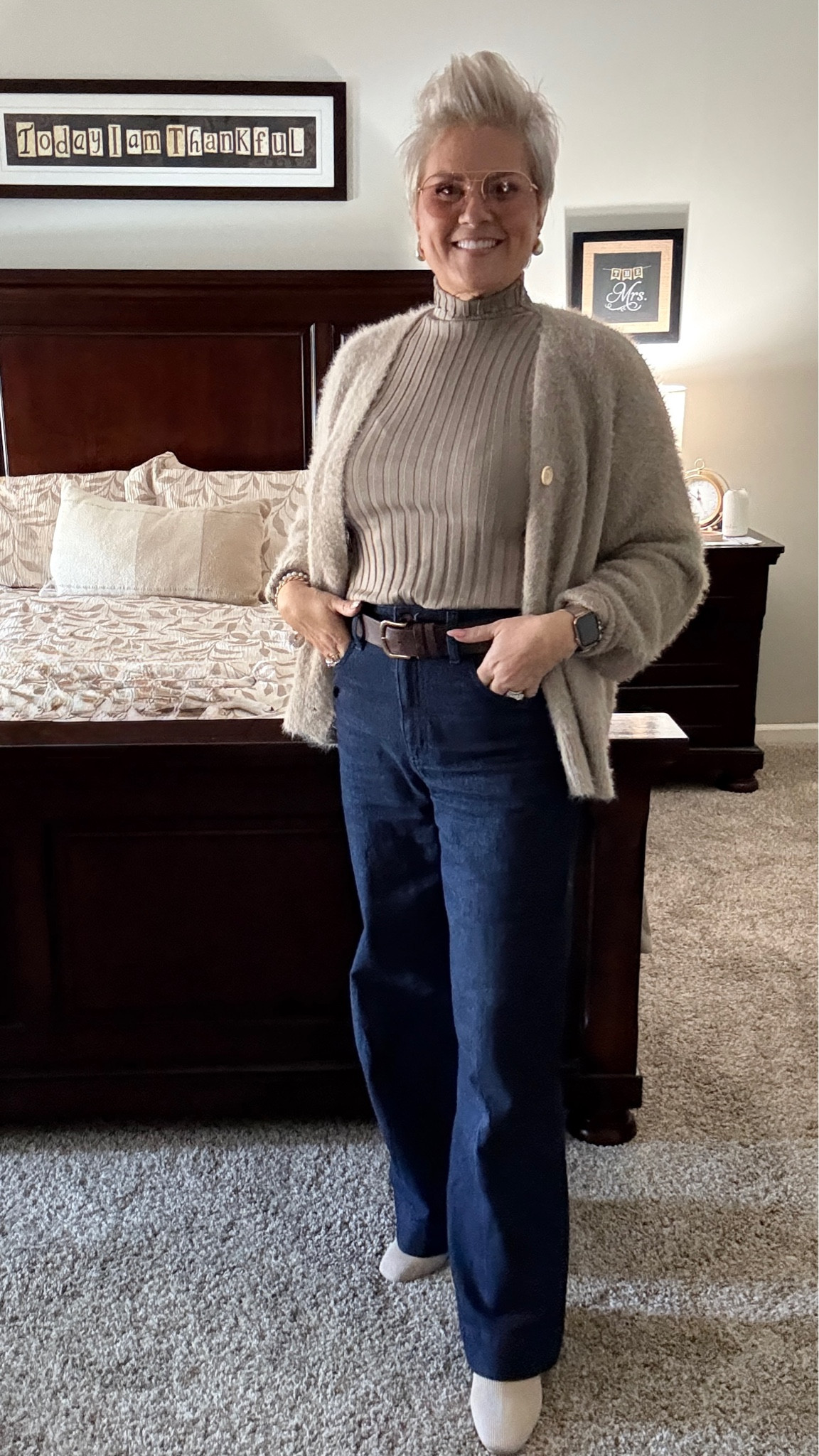 The high neck top is included in the three piece set I’m linking - only available in blue from Walmart, but you can find it in taupe on Amazon. (The sweater is a very popular cardigan that I can’t link from TikTok shop)
I’ve been wearing these boots ALL winter! I love them!

#LTKOver40 #LTKSeasonal #LTKShoeCrush